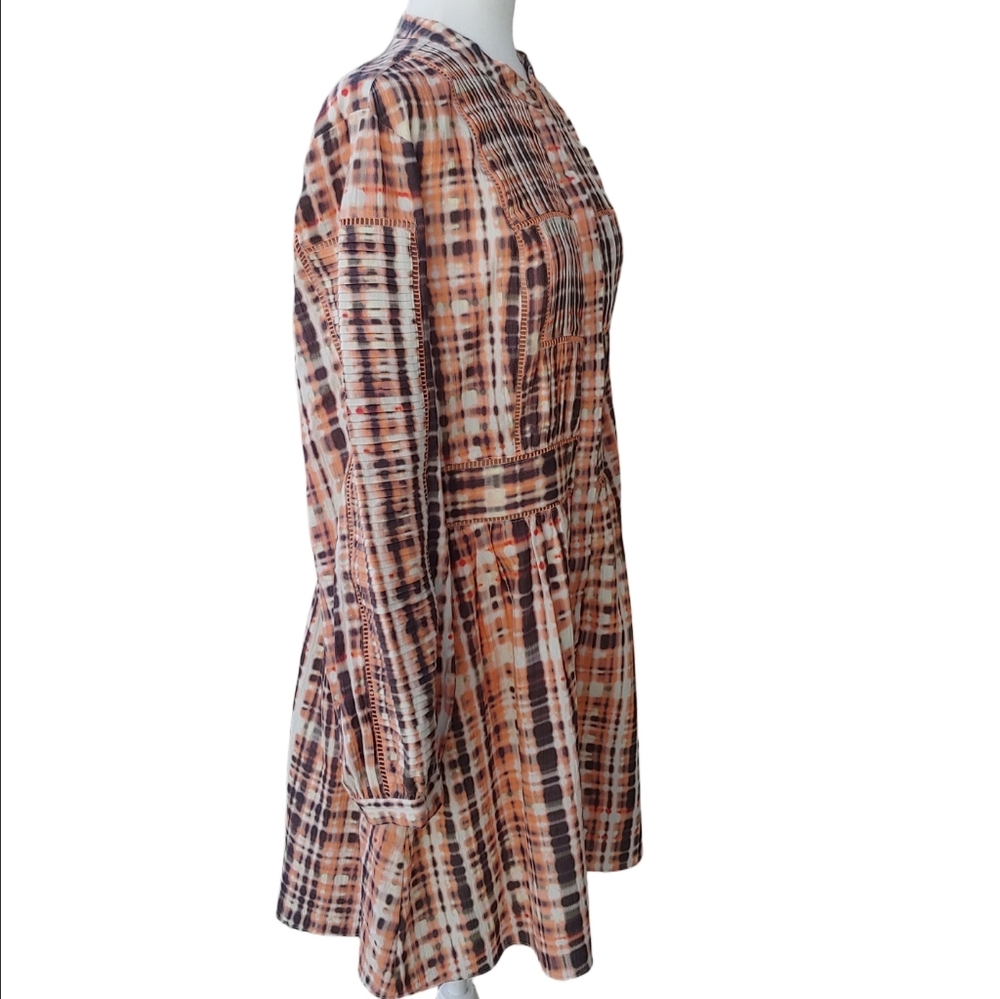 Joie Charmesse Women's Button Front Long Sleeve Dress in Expresso Multi NWT - Picture 12 of 15